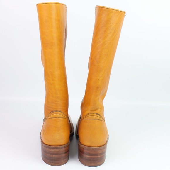 FRYE Campus boots banana yellow leather harness - Picture 6 of 9